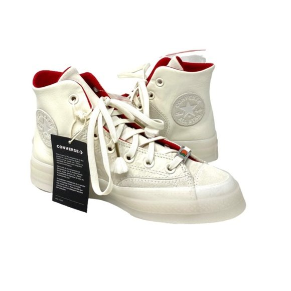Converse Chuck 70 Marquis Shoes Women's Leather Egret High Top Sneakers A05262C - Picture 4 of 9
